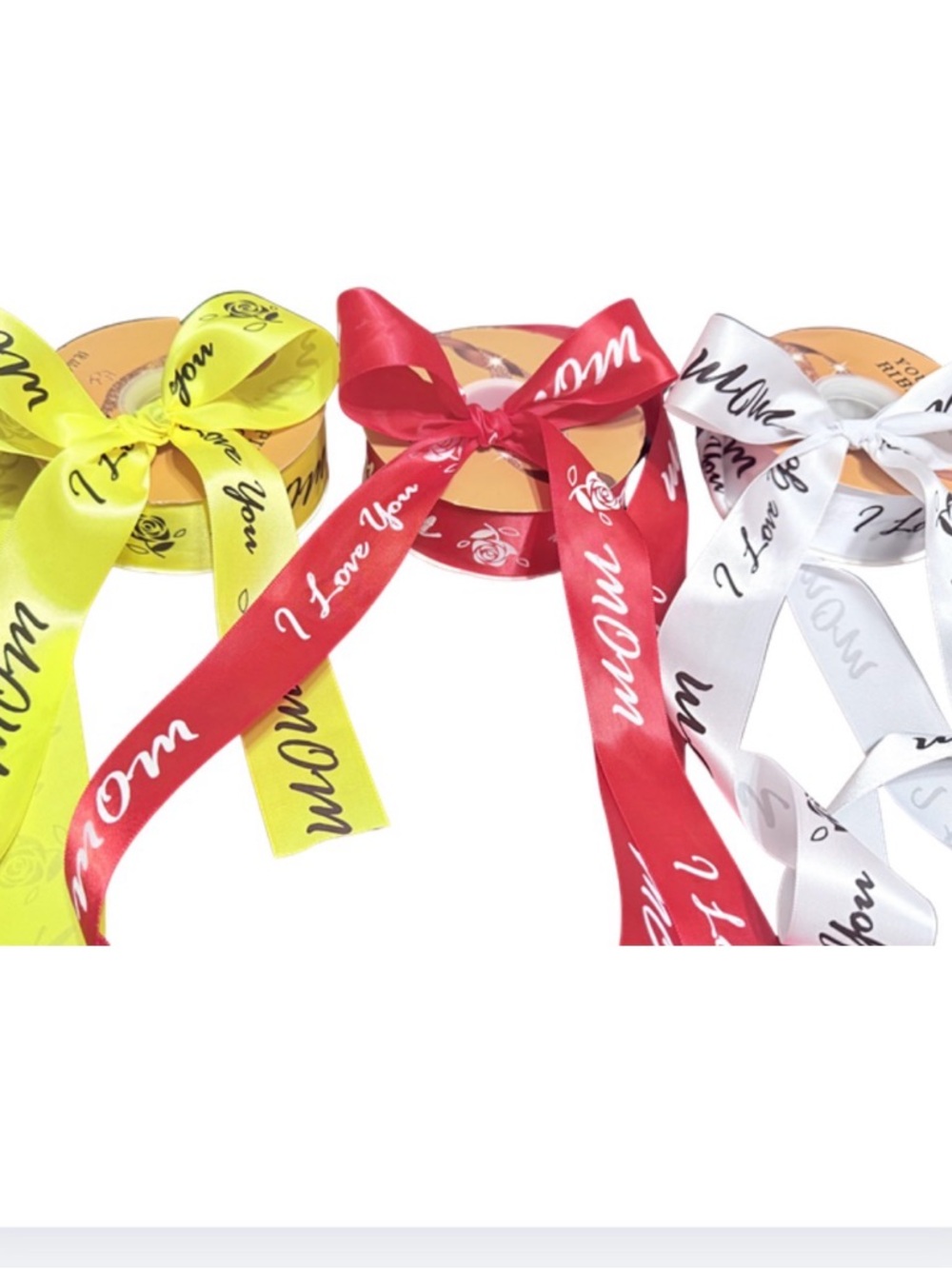 Mother’s Day Ribbon Set 30 Yards 2” Wide Satin Gift Wrap Bow Multi Color